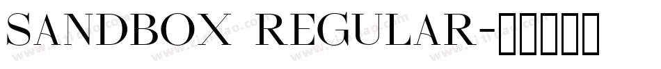 SANDBOX Regular字体转换